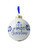 Kerstbal My first Christmas - Delfts blauw - Keramiek - 7 cm