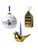Christmas Ornament Birds - Delft blue - Set of 3
