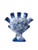 Tulpenvaas Bubble Blue - Hartvormig - Handgeschilderd - 26 cm