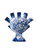 Tulpenvaas Bubble Blue - Hartvormig - Handgeschilderd - 26 cm