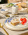 Ontbijtbord Blauw Bloesem - Porselein - 21 cm - 4 stuks