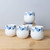 Koffiemok Blauw Vouw - Porselein - 200 ml - 4 stuks