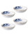 Pasta Plate Blauw Bloesem - Porcelain - 24 cm - Set of 4
