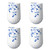 Cappuccinomok Blauw Vouw - Porselein - 350 ml - 4 stuks