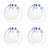 Ontbijtbord Blauw Vouw - Porselein - 21 cm - 4 stuks