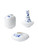 Vazenset Blauw Vouw - Porselein - set van 3