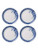 Dinner Plate Paauw Blauw - Porcelain - 27 cm - Set of 4