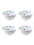 Soup Bowl Blauw Vouw - Porcelain - 450 ml - Set of 4