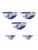 Bowls Paauw Blauw - Porcelain - Set of 5