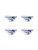 Dipschaal Paauw blauw - Porselein - 120 ml - 4 stuks