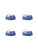 Egg Cup Paauw Blauw - Porcelain - 7 cm - Set of 4