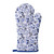 Oven Mitt Flowers - White - Cotton - 34 x 18 cm