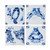 Coasters Lazy Cat - Square - Ceramic - Set of 4