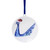 Christmas Ornament Wall Plate - Peacock Santa Hat - Ceramic - 6 cm
