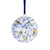 Kerstornament wandbordje - Bosvogels bloesem - Keramiek - 6 cm