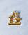 Broche Kissing Couple - Goud - 4,5 cm