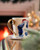 Mug Christmas Kissing couple - Gold - Ceramic - 300 ml