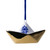 Christmas ornament origami boat - Ceramic - 4 cm