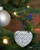 Kerstornament hartje stippen - Keramiek - 6,5 cm