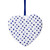 Christmas ornament heart dots - Ceramic - 6,5 cm