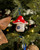 Kerstornament paddenstoel hoedje - Keramiek - 8 cm