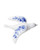 Wandvogel 4 - Keramiek - Delfts blauw - 16 cm