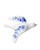 Wall Bird 4 - Ceramic - Delft blue - 16 cm