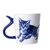 Mug Cat Tail Handle - Playful - Delft blue - Ceramic - 300 ml
