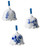 Easter Pendant Spring Snowflake - Set of 3 - Delft blue - ceramic - 5 cm