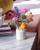 Tulpenvaas cilinder - Wit - Keramiek - 16 cm
