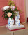 Vase Cylinder 3D Butterflies - Vlindergoud - Ceramic - 17 cm