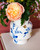 Vaas Cilinder 3D Vlinders - Vlindergoud - Keramiek - 17 cm
