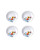 Dessert Plate Wildbloemen - Porcelain - 12 cm - Set of 4