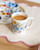 Koffiemok Wildbloemen - Porselein - 145 ml - Set van 4