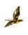 Wall Bird 2 - Ceramic - Gold - 21 cm
