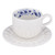 Espressokopje en Schotel Blauw Vouw - Porselein - 70 ml