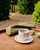 Espressokopje en Schotel Blauw Vouw - Porselein - 70 ml