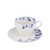 Cappuccinokop en Schotel Blauw Vouw - Porselein - 170 ml