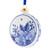 Platte Kerstbal Hulst - Keramiek - 8 cm