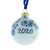 Kerstbal 2026 - Delfts blauw - Handgeschilderd - 7 cm