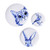 Wall Plates Set Animals Staring - Ceramic - Set of 3
