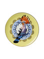 Wandbord Mandala - Hop - Geel - Keramiek - 26 cm