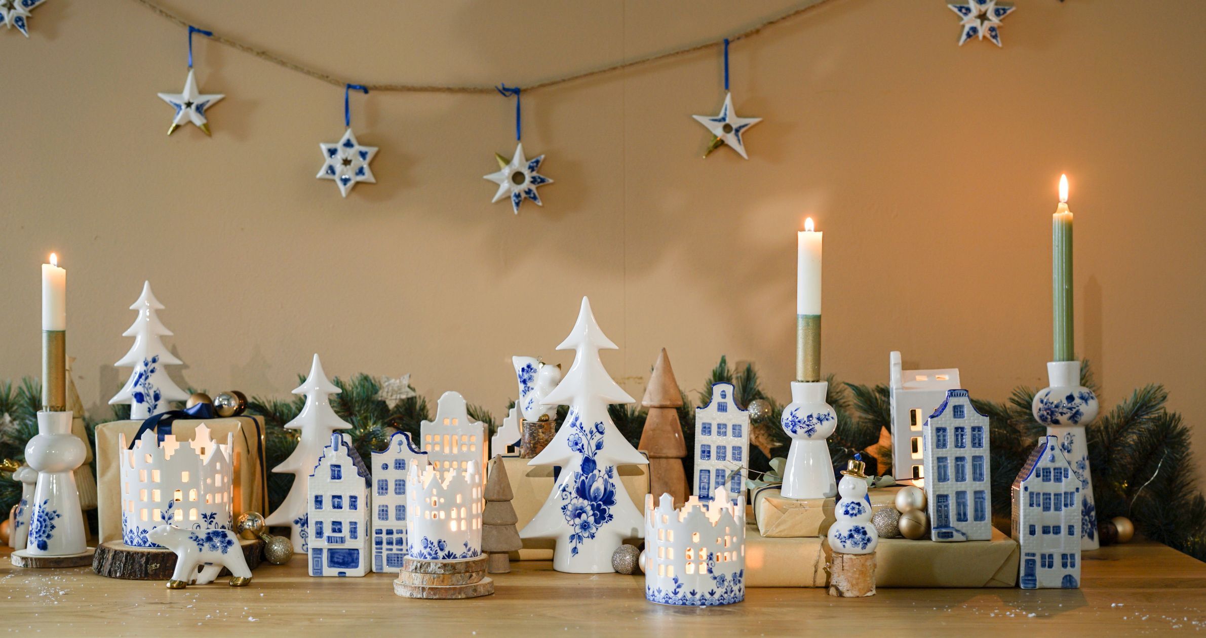 Create your own Delft Blue Christmas village!