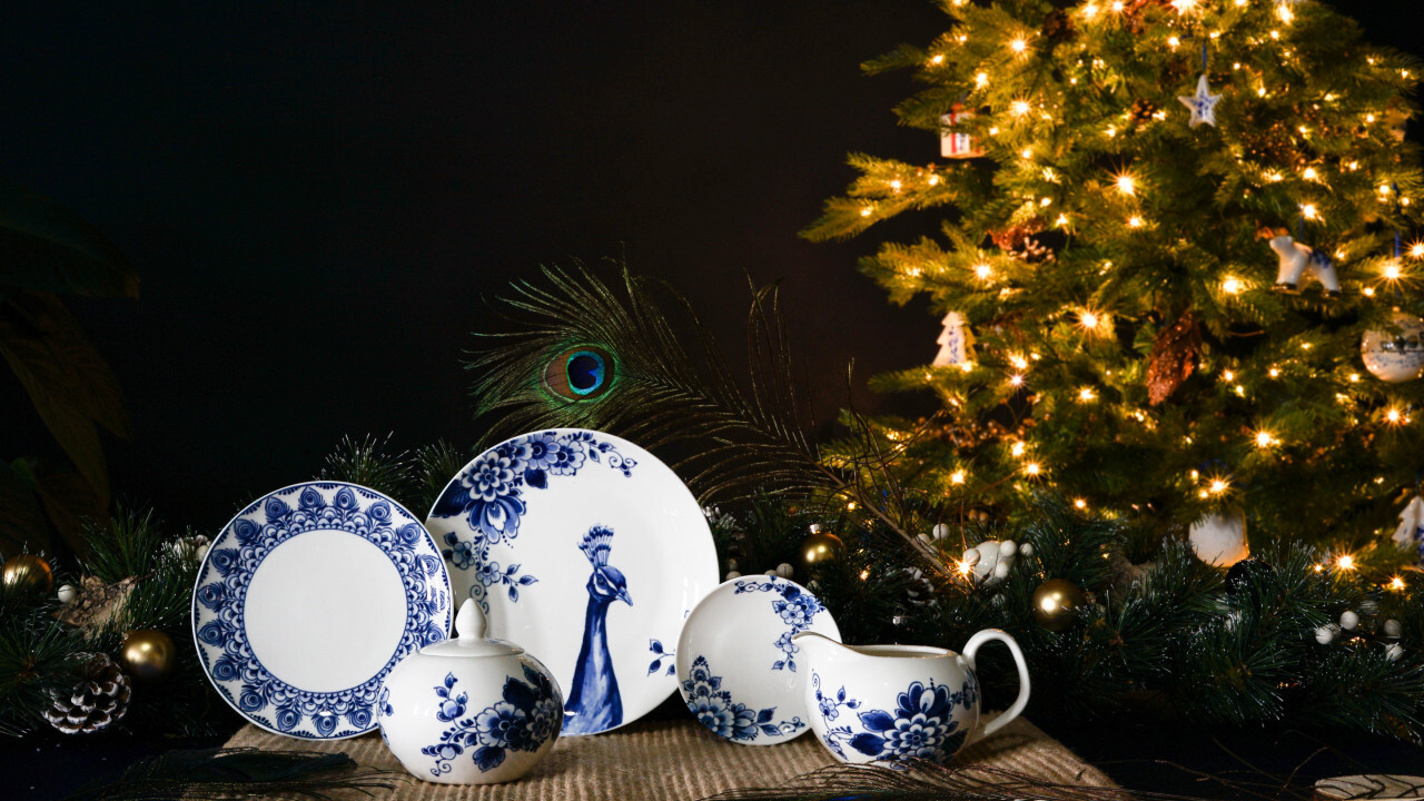 Kerstservies voor het kerstdiner