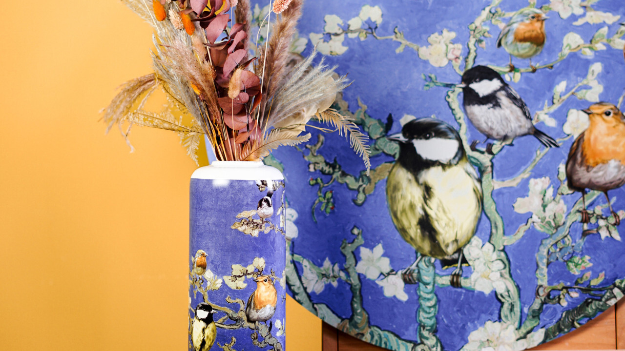 Vrolijke vazen met vogels