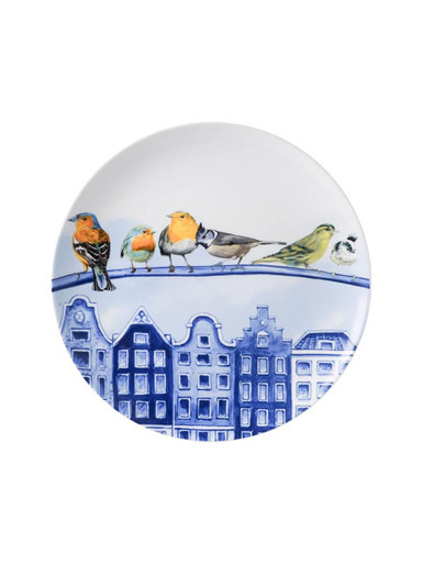 Wall Plate Forest Birds in the City - Ceramic - 26 cm