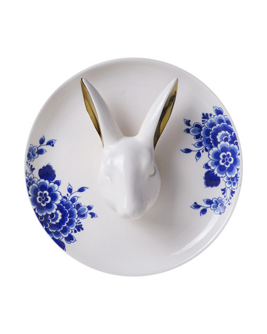 ヴィンテージ　Delfts Couple Dish ５枚組　Bluewhite Wall Plate 3D rabbit | Delft blue | Heinen Delfts Blauw