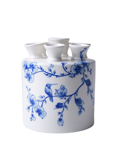 Tulip vase cylinder orchidee | Delft blue | Heinen Delfts Blauw