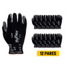 Guante Resistente al Corte A1 de Poliuretano Negro/Gris ANSELL 11-600N PAQ 12 PARES