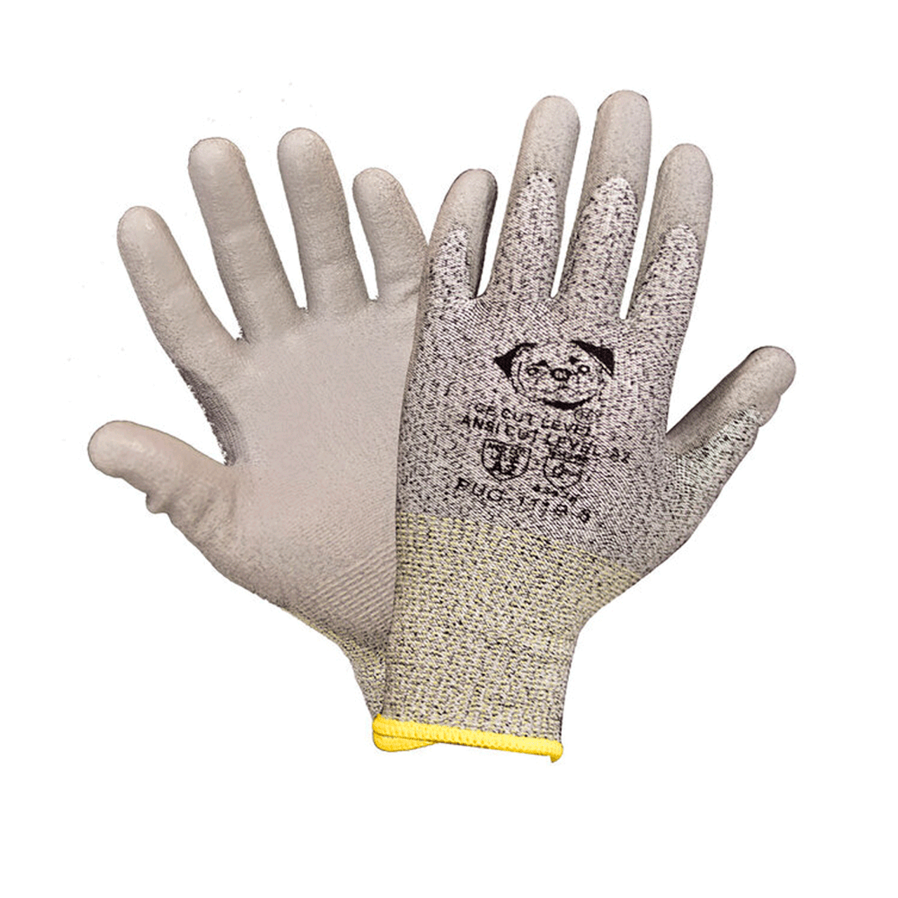 PUG™ guantes blancos ligeros recubiertos de poliuretano